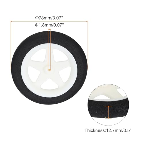 Roues en mousse d'avion RC MECCANIXITY de 7,8 cm aux finitions de précision