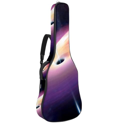 Sac pour guitare acoustique rembourré à motif arc-en-ciel et bandoulière