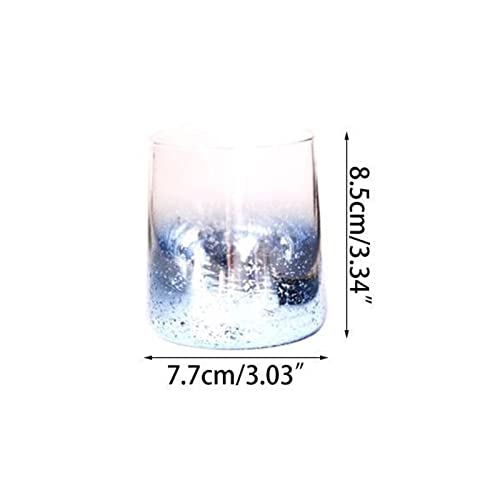 Vasos de whisky y agua en vidrio rosa para decoración de mesas de fiesta 3