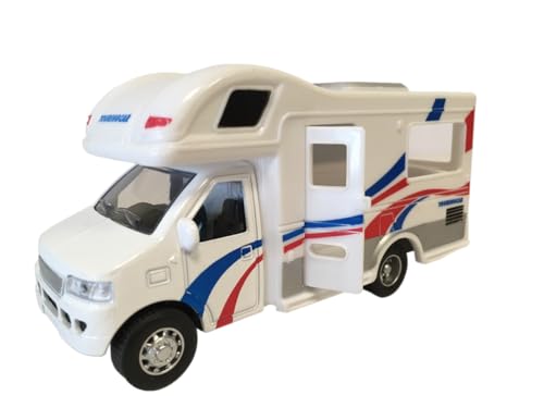 Camper Jouet pour enfant avec mouvement rétrochargé - Motorhome Die Cast Modèle Touringcar Voiture Caravan Van - Caravane Jouet, Graphiques Assortis