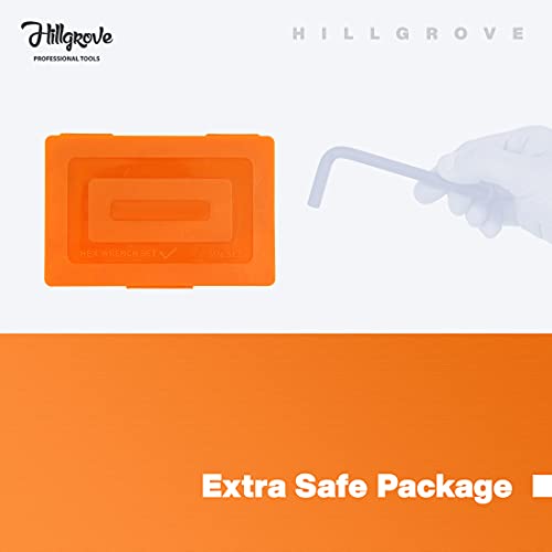 Image of Hillgrove 9 Pieces AKS2 Full Hex Allen Key Kit Bolt Spanner Goti Wrench L Shape Repair Tool Set for Bike /Bicycle /Cycle /Guitar Allen Key Set