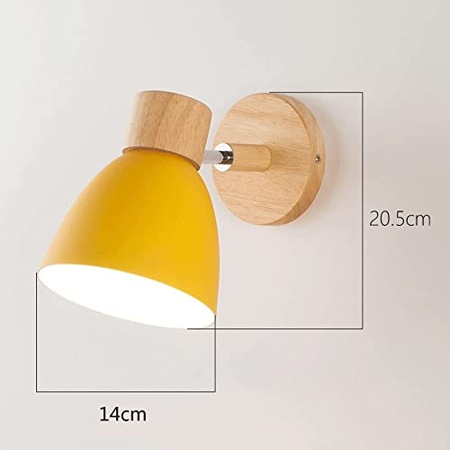 Applique murale simple E27 avec base en bois véritable et style minimaliste - 6