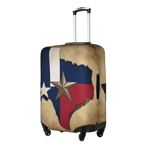 Texas State Flag Map Print Travel Elastic Suitcase Luggage Baggage Cover Protector, Washable And Anti-Scratch2
