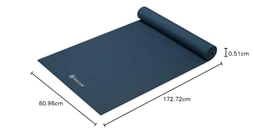 Image of Gaiam Yoga Mat - Solid Color Exercise & Fitness Mat for All Types of Yoga, Pilates & Floor Exercises (68 inch x 24 inch x 4mm or 6mm Thick)