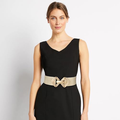 Glamorstar Wide Elastic Belts for Women Stretchy Skinny Waist Belt for Dresses2