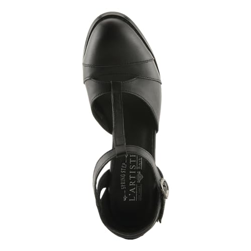 Spring Step L'Artiste Altamira T-Strap Heels | Baroque-Inspired Leather Pumps with Cutout Details4
