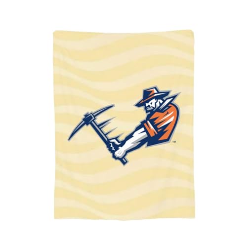 XRPUONG UTEP Miners Fleece Blanket Very Soft Microfiber Flannel Blanket for Couch Warm and Cozy