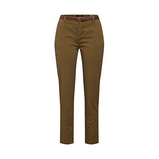 Scotch & Soda Maison Regular Fit AMS Blauw Chino with Giveaway Belt Pantalones, (Military Green 65), W31 (Talla del Fabricante: 31/32) para Mujer
