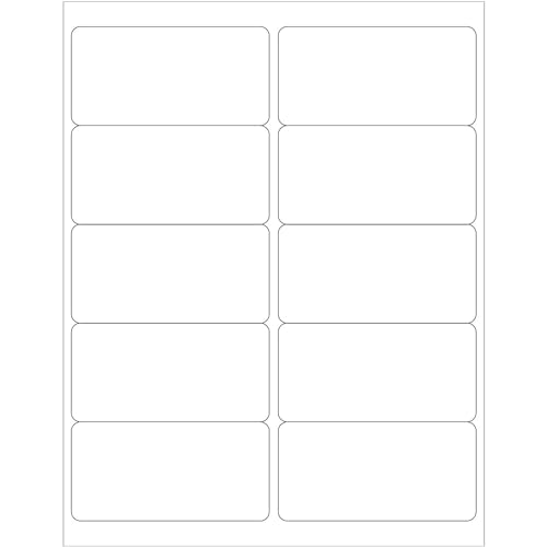 4 x 2 in. White Rectangle Laser Labels& Master Case - Pack of 10000