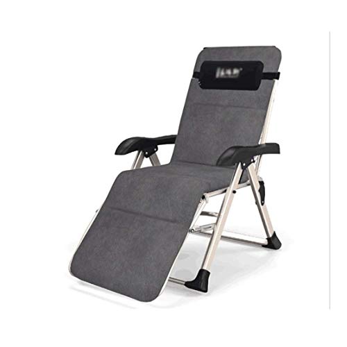 GJZM Folding Reclining Chair Camping Recliner, Portable Folding Chair for Indoor Nap Lazy Leisure Chair Outdoor Travel Beach Garden Oblique Chair,A,95x96x15cm