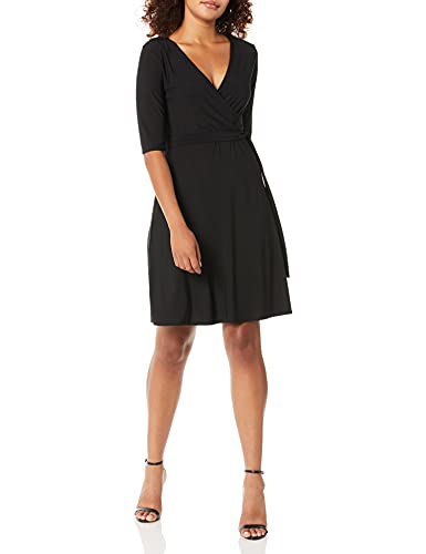 Star Vixen Women's Elbow SLV Fauxwrap Dress