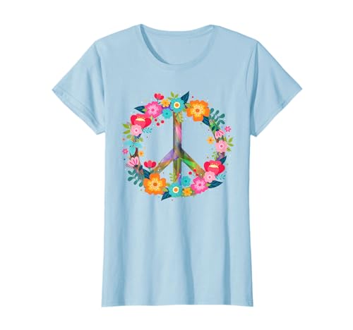 Peace Love Hippie Kostüm Tie Dye 60er 70er Jahre T-Shirt
