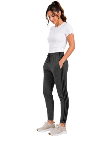 Image of Track Pants for Women with 2 Pockets | 1 Zip Pocket & 1 Open Pocket | Regular Fit Sports Lower for Women's | Gym Running Jogging Workout Casual Wear Track Pant