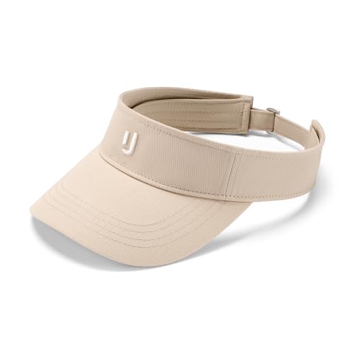 Johnny Urban Visor Cap Damen und Herren Beige - Terry - Sonnenschutz fürs Gesicht - Verstellbare Visier Kopfbedeckung aus Baumwolle - Sommer Festival Urlaub