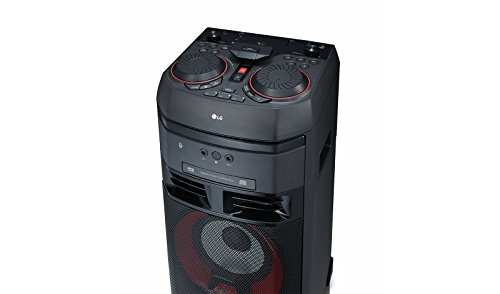 Image of LG OK55 500W, for Karaoke Playback, Recording, Echo Effects and Vocal Effects, DJ Effects, DJ Wheel, DJ Loop, Party Thruster, DJ Pad and Multi-Color Lighting, Bass Blast, LG XBOOM App (Black)