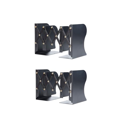 Estantería para libros con 2 estanterías extensibles, estable y duradera, estantería de metal, estantería para periódicos, estantería para revistas, estantería multifuncional para suministros de