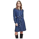 Vila NOS Damen VIBISTA Belt Dress/SU-NOOS Kleid, Detail:CLEAN WASH Dark Blue Denim, 36