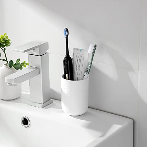 Toothbrush Holders Bamboo Electric Toothbrush Holder Bathroom Storage Organizer For Toothpaste, Razor, Floss, White #TOP4