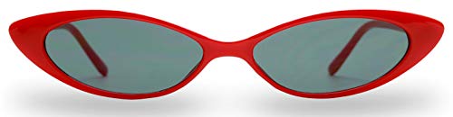ShadyVEU Slim Small Cateye 90's Hype Fashion Mod Narrow Oval Pointy Clout Thin Sunglasses3