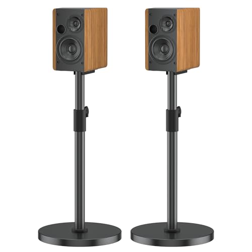 Heavy Duty Universal Bookshelf Speaker Stands Height Adjustable Max to