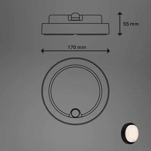 Briloner Applique Da Esterni Led 3765015, Sensore, Nero - 9