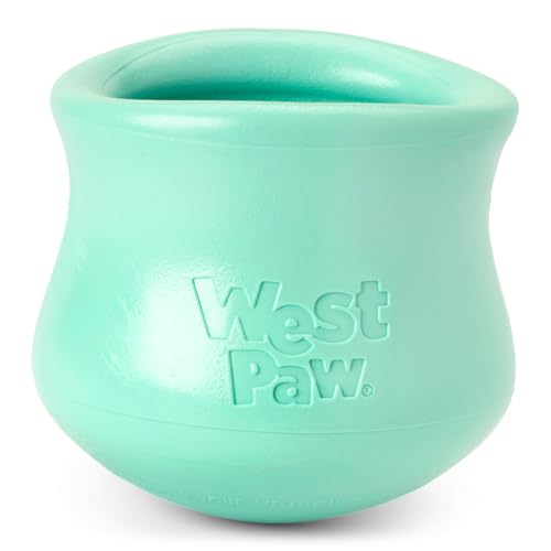 WEST PAW Zogoflex Limited Edition Toppl Treat Dispensing Dog Toy Puzzle – Interactive Chew Toys for Dogs – Dog Toy for Moderate Chewers, Fetch, Catch – Holds Kibble, Treats, X-Large 4.75", Mint