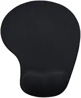 Mouse Pad Ergonômico com Apoio de Punho em Gel, Reduz a Tensão na Mão, Antiderrapante, Minimalista, Escritório, Gamer, Trabalho, Linha Super Premium - Cores Sortidas Preta ou Azul