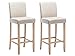 Vente-unique Lot de 2 tabourets de Bar - Tissu - Beige - Rovigo