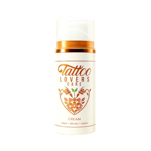 Tattoo Lovers Care Tattoo Cream Aftercare Lotion Moisturizer Promotes Skin Healing Revitalizing for Redness, Swelling, Scabbing, Speed up Healing Preserves Ink with Jojoba Oil, Arnica, Shea 3.4oz