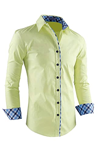 Image of Zombom Combo of Men's Solid Regular Fit Cotton Blend Full Sleeve Casual Shirts (Pack of 2)