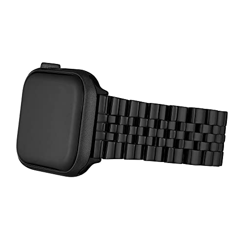Michael Kors Band Compatible with Apple Watch, 38/40/41 mm:42/44/45/49 mm-20 mm Black Stainless Steel, MKS8056E - Image 3