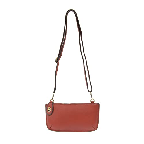 Image of Joy Susan Womens Vegan Leather Mini Crossbody Wristlet Clutch - New Garnet