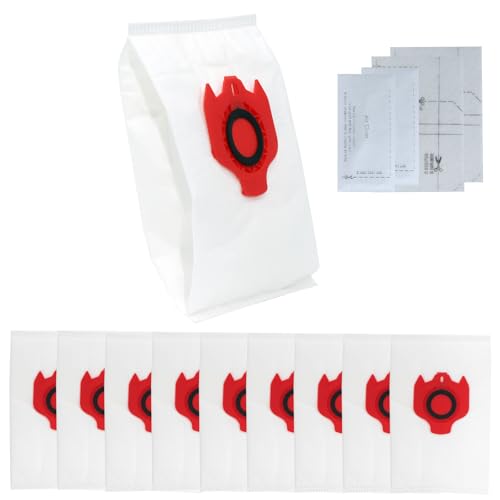 Lot de 10 Sacs Aspirateur pour Miele FJM – Convient aux Modèles Compact C1, Compact C2, Complete C1,S2 S3 S4 S5 S6 S7 | Hyclean 3D Efficiency, Sac à poussière avec 4 Filtres
