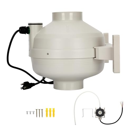 Dryer Booster Fan with Auto-On/Off Pressure Switch 167 CFM High Airflow Inline Vent Fan Booster 4Inch Dryer Booster Fan Reduces Drying Time by 30%-70% Energy Efficient Quiet Indoor & Outdoor Use