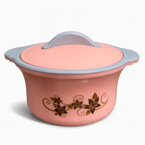 Image of Premium Insulated Casserole Hot Pot for Kitchen | Double Wall Hot Box for Chapati, Curry & Food Storage | Elegant Floral Design Casserole | Keeps Food Hot for Hours |