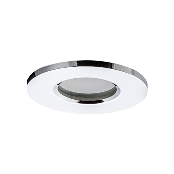 SEBSON Einbaustrahler Bad IP44 Alu Chrom inkl. GU10 LED Lampe 3,5W - Unterputz Decken Einbau Rahmen rund Lochdurchmesser… – Bild 9
