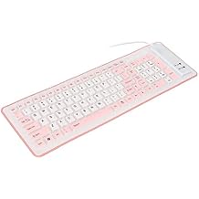 Mechanical Keyboard, Foldable Silicone Keyboard with 103 Keys USB Wired Silicon Foldable Mute Fadeless Foldable Keyboard Typewriter Keyboard Computer Keyboards for PC