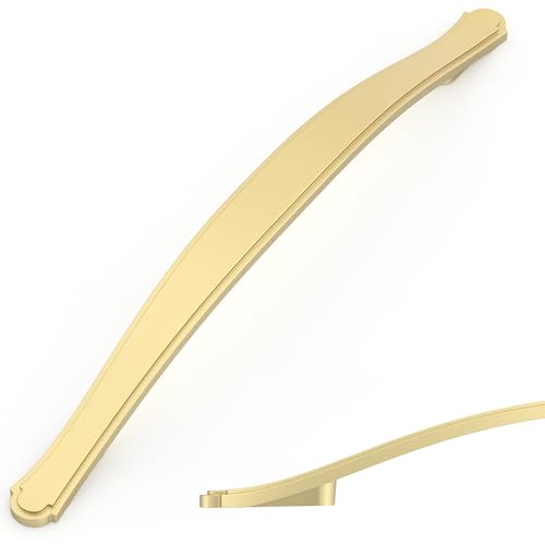 Image of Asidrama 10 Pack 6.3 Inch(160mm) Brushed Gold Kitchen Cabinet Handles Cabinet Pulls Kitchen Cabinet Hardware for Cupboard Drawer Pulls 2792