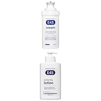 E45 Moisturising Cream for Dry Skin and Eczema + Mosturising Lotion Bundle