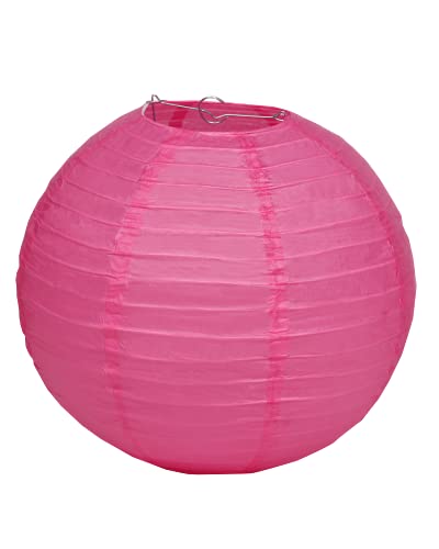Image of Pack of 3 Paper Lantern Lampshade Party Birthday Baby Shower Wedding Celebration Decoration (Hot Pink, 12 inch (30cm))