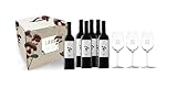 LAUS Reserva - Tinto Cabernet Sauvignon - D.O. Somontano - 6 Botellas 75 cl - Edición Limitada - 6 Copas y Maletín de Regalo - Reposo en Barrica de Roble Mixta - Vino Vegano