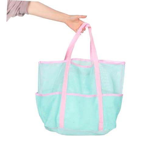 VALICLUD Portable Mesh Swim Bag Multi-functional Travel Organizer for Beach and Swimming Gear Tote with Handheld Design Storage3