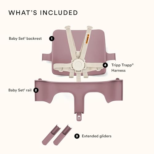 Image of Stokke Tripp Trapp Baby Set, Ages 6-36 Months, Heather Mauve