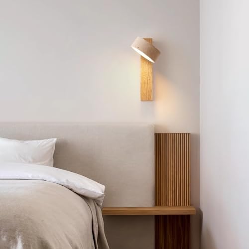Aplique de diseño de madera con lámparas de pared LED de 9W para hogar 2