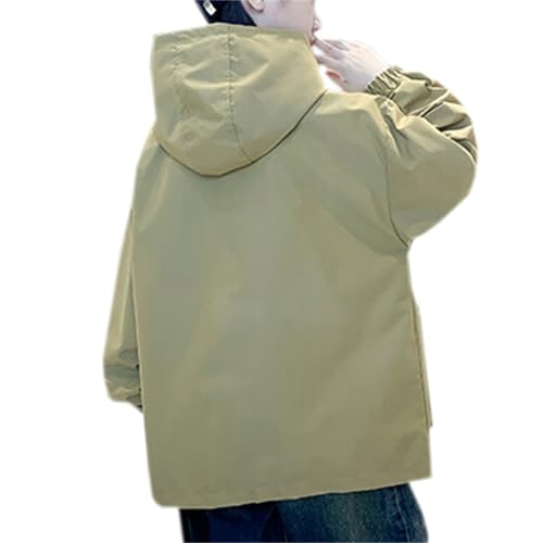 Betusline Boys Rain Jacket Waterproof Hooded Raincoat for Kids, 4-14 Years2