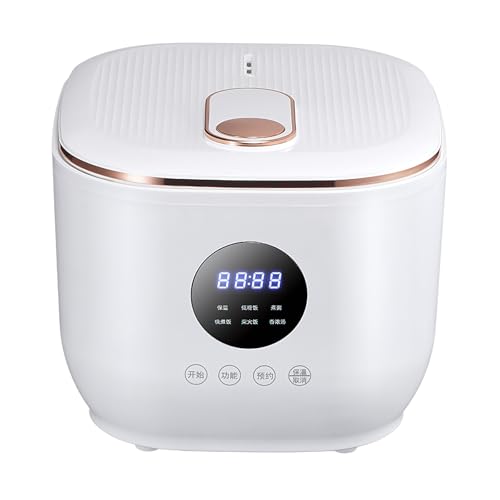 Cooket de Arroz Compacta 3L, Olla de Cocción de Arroz Multifuncional 5 Modos de Cocción, 24h Temporizador y Función de Calentamiento de 8h, Recubrimiento de Cerámica sin Pisos,