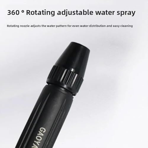 Home high-Pressure car wash Water Gun with Booster Nozzle,Black High Pressure Washer,Garden Hose Spray Nozzle - Metal Water Sprayer, Handheld Replacement Part,Multi-Pattern Cleaning Tool (2 Sets) — view 5