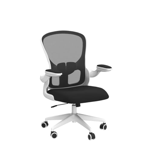 Image of FelixKing Office Desk Chairs, Ergonomic PC Desk Chair with Wheels, Adjustable Lumbar Support and Height, Swivel Computer Chair with Flip-up Armrests, Ergo Mesh Backrest for Working (White)
