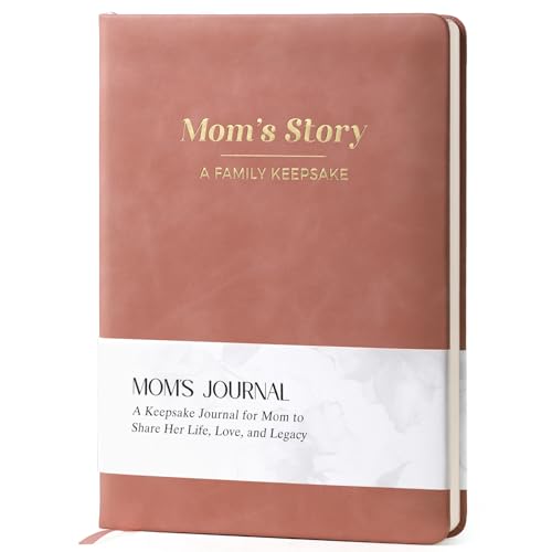 Mom's Story Leather Journal (Hardcover): Mom, I Want to Know Your Story - A Guided Journal To Share Her Memories & Love - Meaningful Moms Gifts for Mothers Day, Birthday & Christmas from Daughter Son