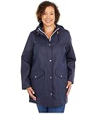 Levi's Women's Plus Fishtail Hooded Rain Parka (Standard & Plus Sizes), navy, 1X
